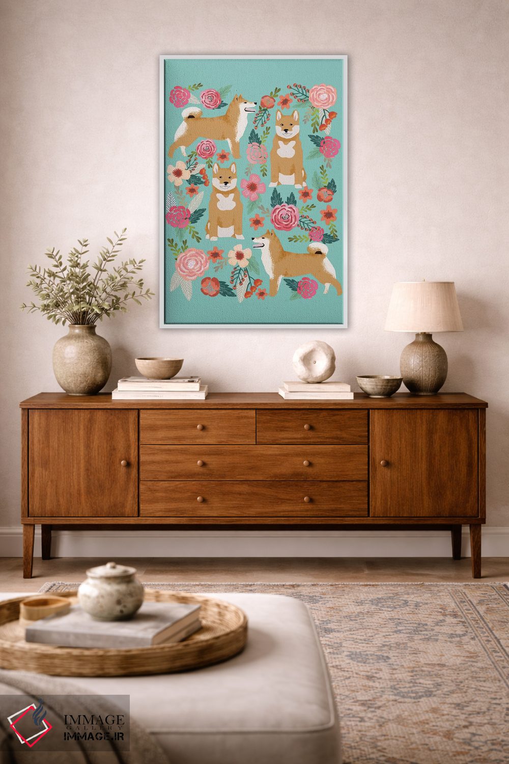 تابلو دکوراتیو کولاژ گل های شیبا اینو اثر پت فرندلی - D3W