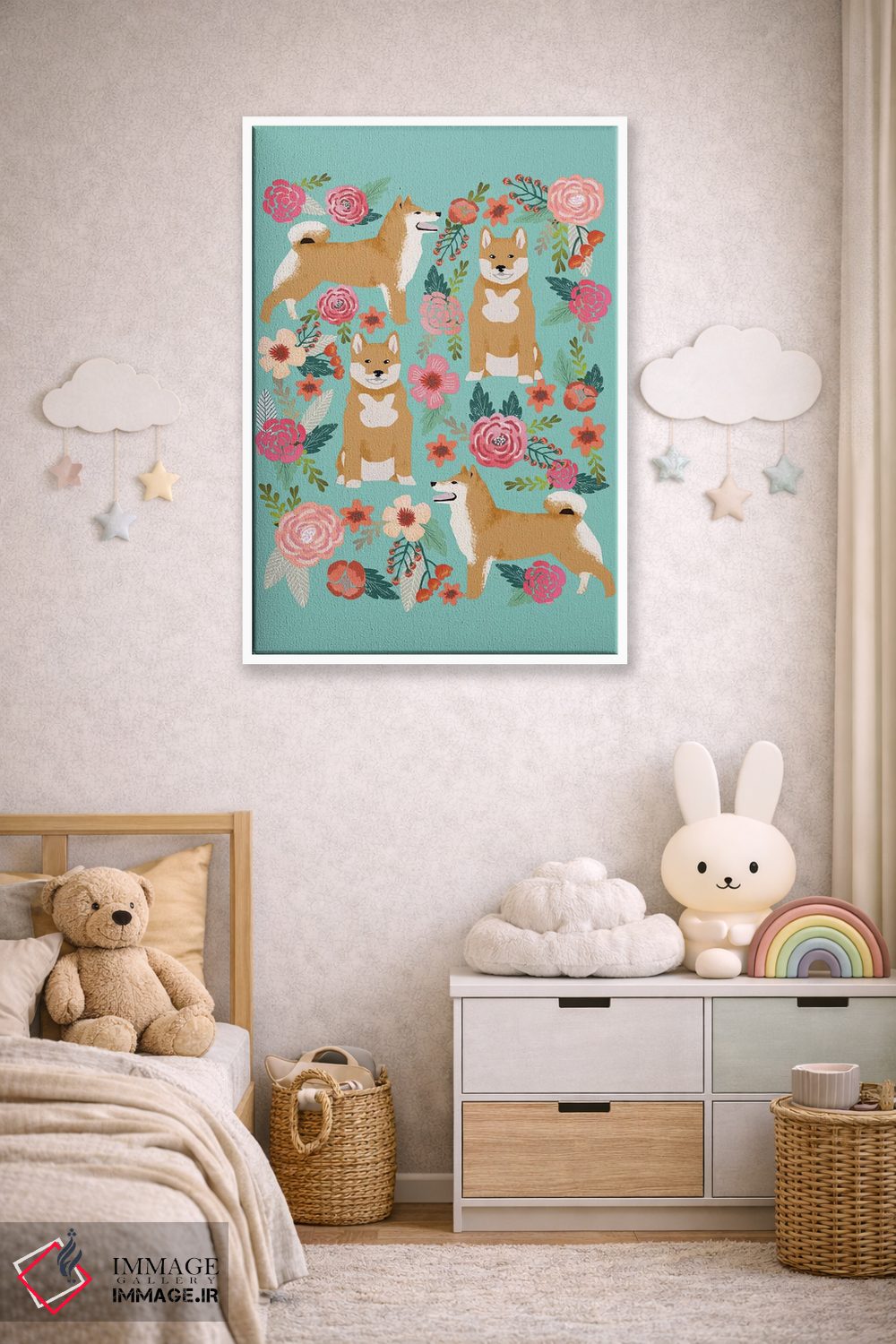 تابلو دکوراتیو کولاژ گل های شیبا اینو اثر پت فرندلی - D4W