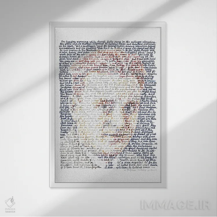 تابلو دکوراتیو اف. اسکات فیتزجرالد اثر پروفسور فولس کپ - نمای قابدار سفید