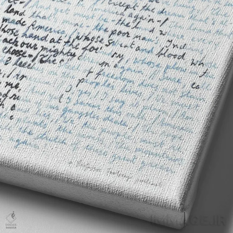 تابلو دکوراتیو لنگستون هیوز اثر پروفسور فولس کپ - نمای نزدیک بافت بوم