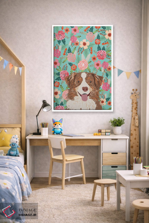 تابلو دکوراتیو کولاژ گل های مرشد استرالیایی قرمز مرل اثر پت فرندلی - D1W