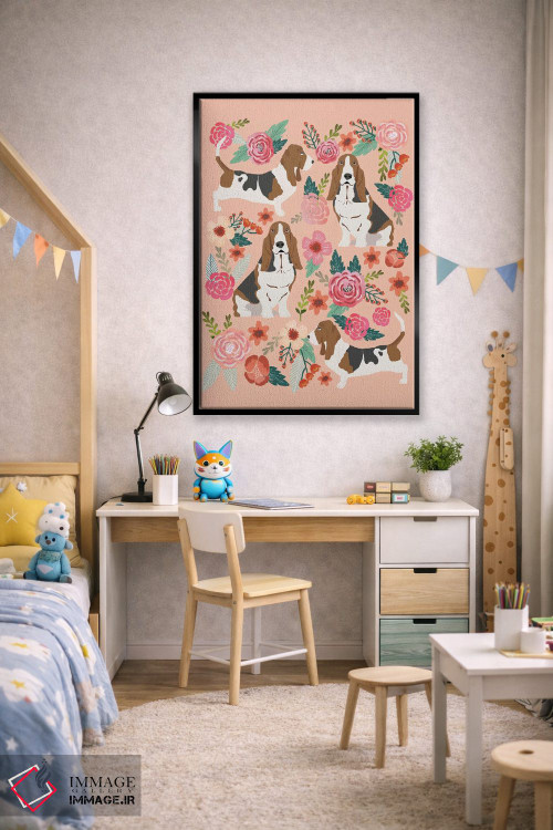 تابلو دکوراتیو کولاژ گل های باسهوند اثر پت فرندلی - D2B