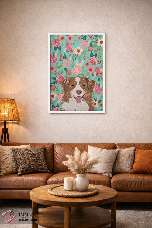 تابلو دکوراتیو کولاژ گل های مرشد استرالیایی قرمز مرل اثر پت فرندلی - D4W