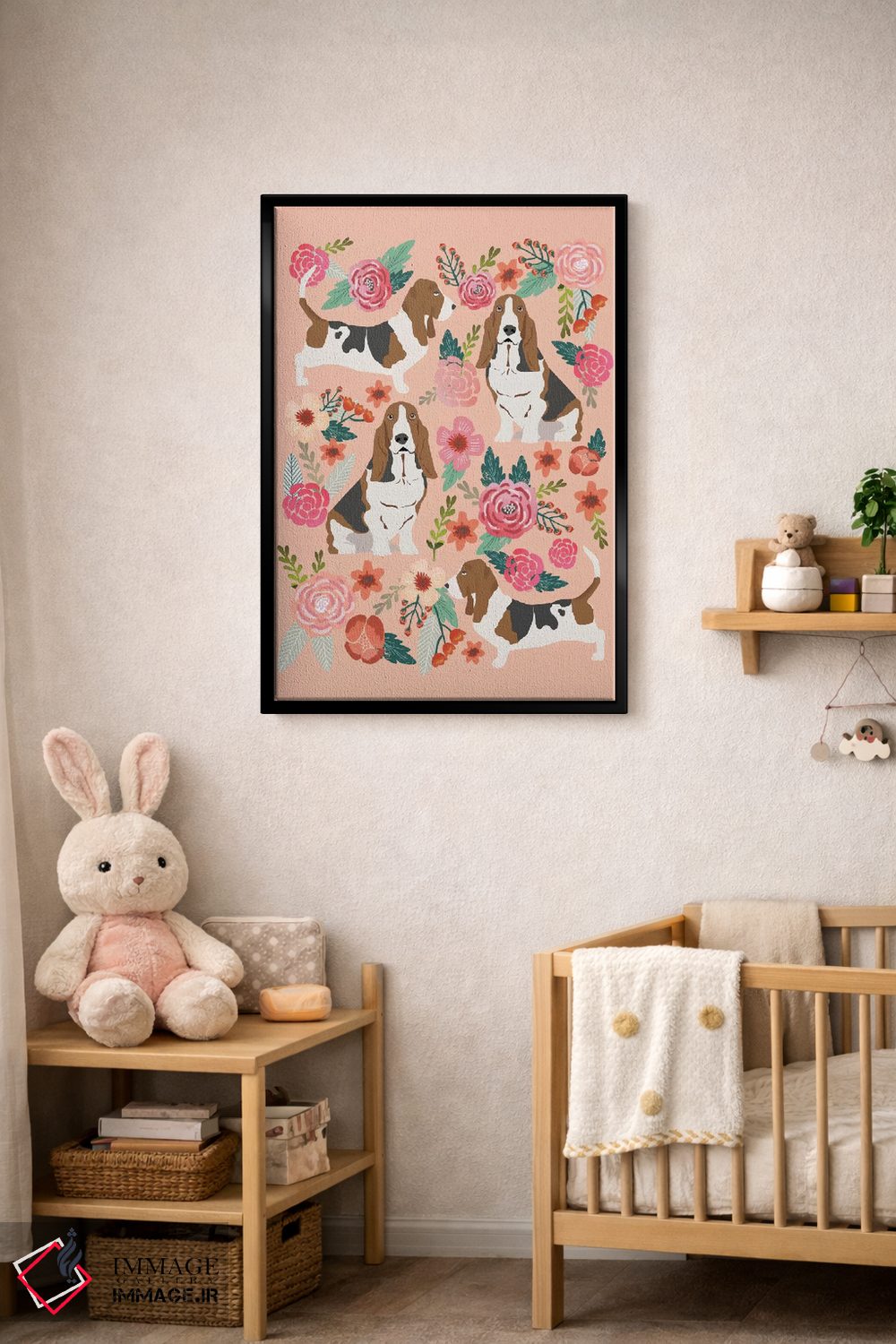 تابلو دکوراتیو کولاژ گل های باسهوند اثر پت فرندلی - D5B