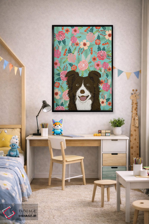 تابلو دکوراتیو کولاژ گل های کالی قهوه ای اثر پت فرندلی - D2B