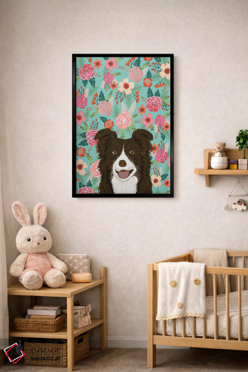 تابلو دکوراتیو کولاژ گل های کالی قهوه ای اثر پت فرندلی - D5B