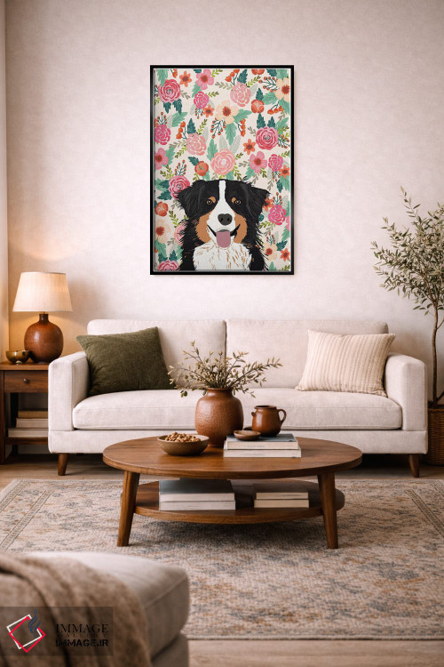 تابلو دکوراتیو کولاژ گل های مرشد استرالیایی سیاه و قهوه ای اثر پت فرندلی - D5B