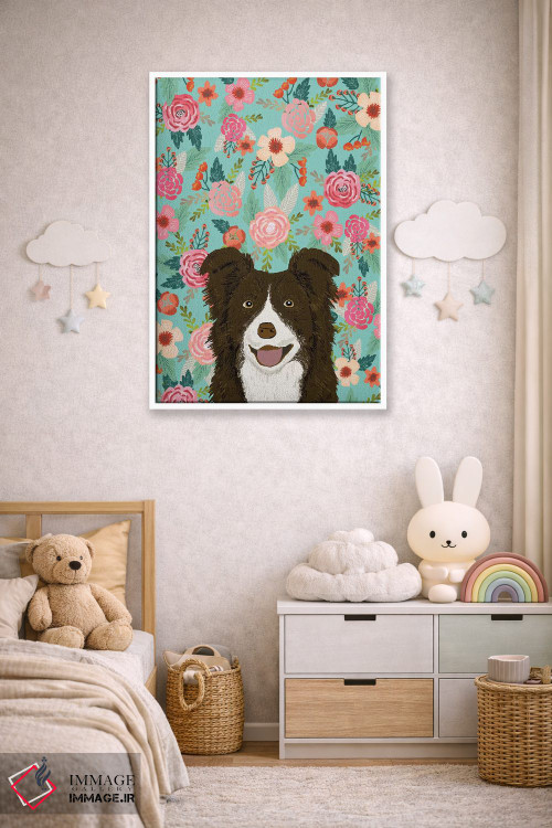 تابلو دکوراتیو کولاژ گل های کالی قهوه ای اثر پت فرندلی - D4W