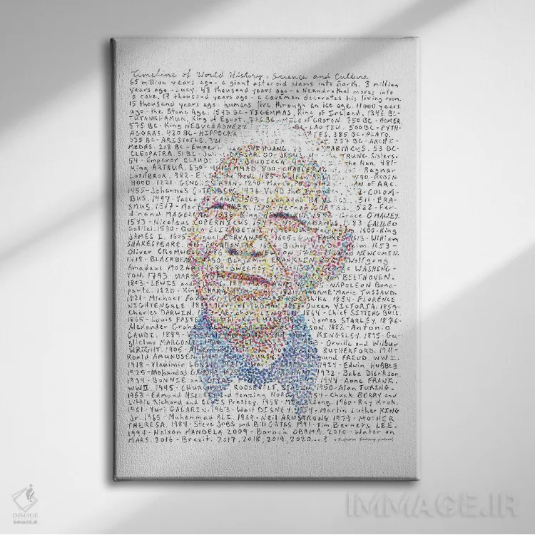 تابلو دکوراتیو نلسون ماندلا اثر پروفسور فولس کپ - نمای روبهرو روی دیوار