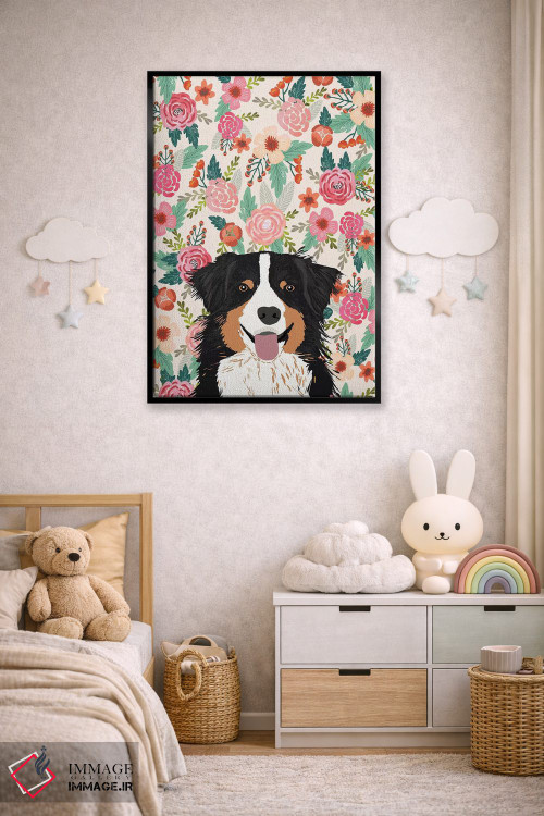 تابلو دکوراتیو کولاژ گل های مرشد استرالیایی سیاه و قهوه ای اثر پت فرندلی - D6B