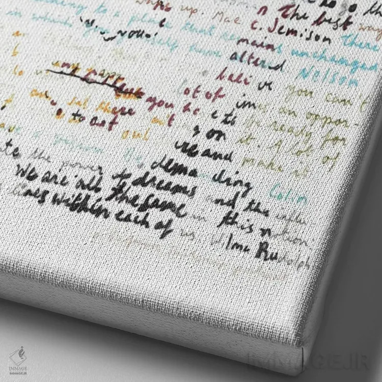 تابلو دکوراتیو آنجلا دیویس اثر پروفسور فولس کپ - نمای نزدیک بافت بوم