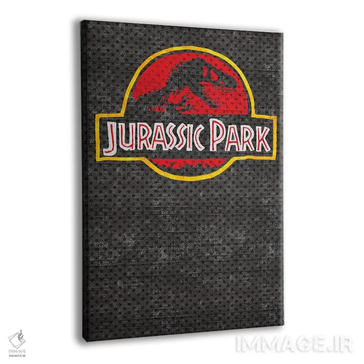 تابلو دکوراتیو پارک ژوراسیک درست اثر پوسترهای پارچه ای پاپ اثر علی شیر - نمای پرسپکتیو محصول