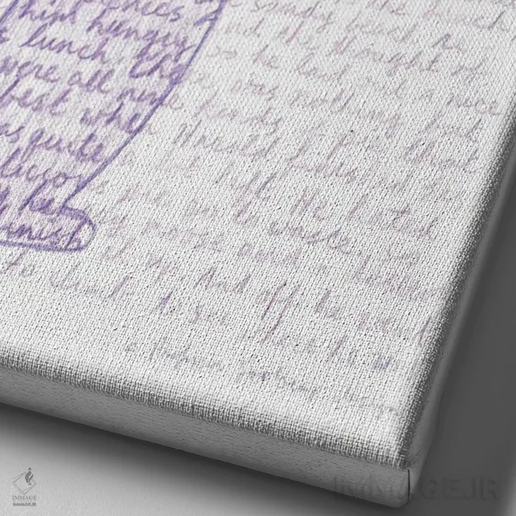 تابلو دکوراتیو هارولد و مداد بنفش اثر پروفسور فولس کپ - نمای نزدیک بافت بوم