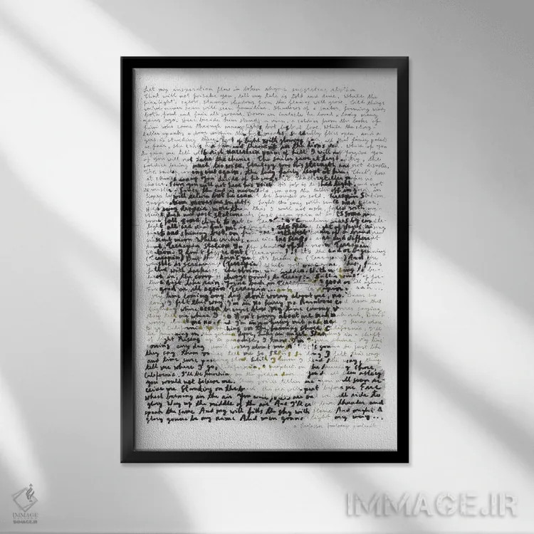 تابلو دکوراتیو جری گارسیا اثر پروفسور فولس کپ - نمای قابدار مشکی