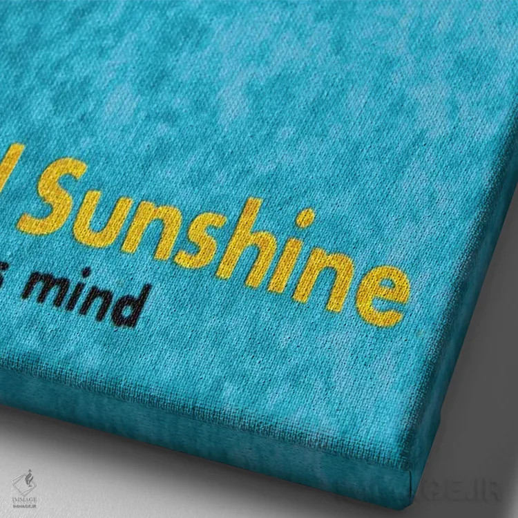 تابلو دکوراتیو خورشید جاودانه اثر پوسترهای پارچه ای پاپ اثر علی شیر - نمای نزدیک بافت بوم