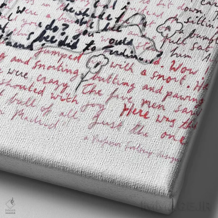 تابلو دکوراتیو فرناندو گاو اثر پروفسور فولس کپ - نمای نزدیک بافت بوم