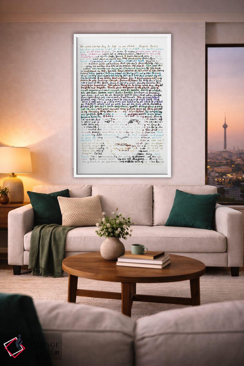 تابلو دکوراتیو آنجلا دیویس اثر پروفسور فولس کپ - D1W