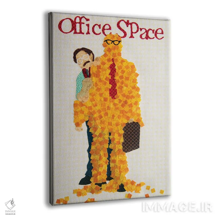 تابلو دکوراتیو فضای اداری اثر پوسترهای پارچه ای پاپ اثر علی شیر - نمای پرسپکتیو محصول