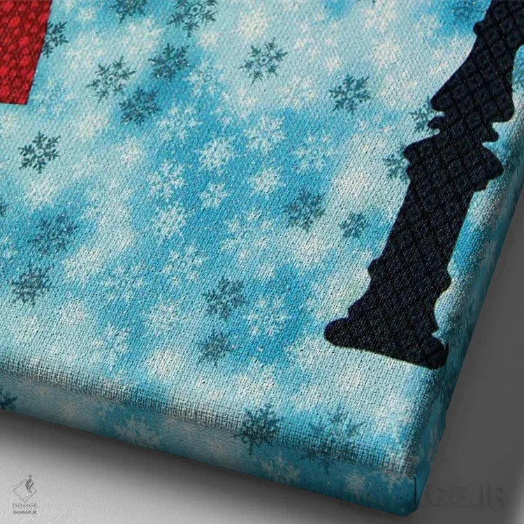 تابلو دکوراتیو معجزه در خیابان ۳۴ اثر پوسترهای پارچه ای پاپ اثر علی شیر - نمای نزدیک بافت بوم