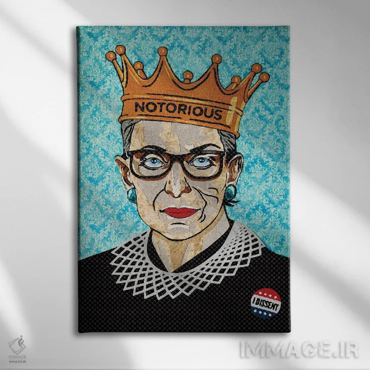 تابلو دکوراتیو آر. بی. جی. اثر پوسترهای پارچه ای پاپ اثر علی شیر - نمای روبهرو روی دیوار