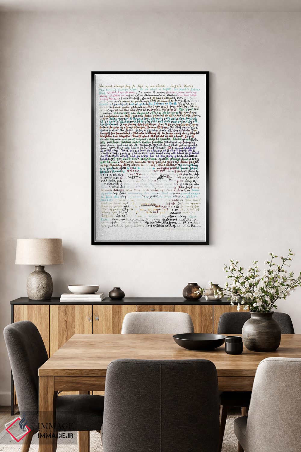 تابلو دکوراتیو آنجلا دیویس اثر پروفسور فولس کپ - D5B