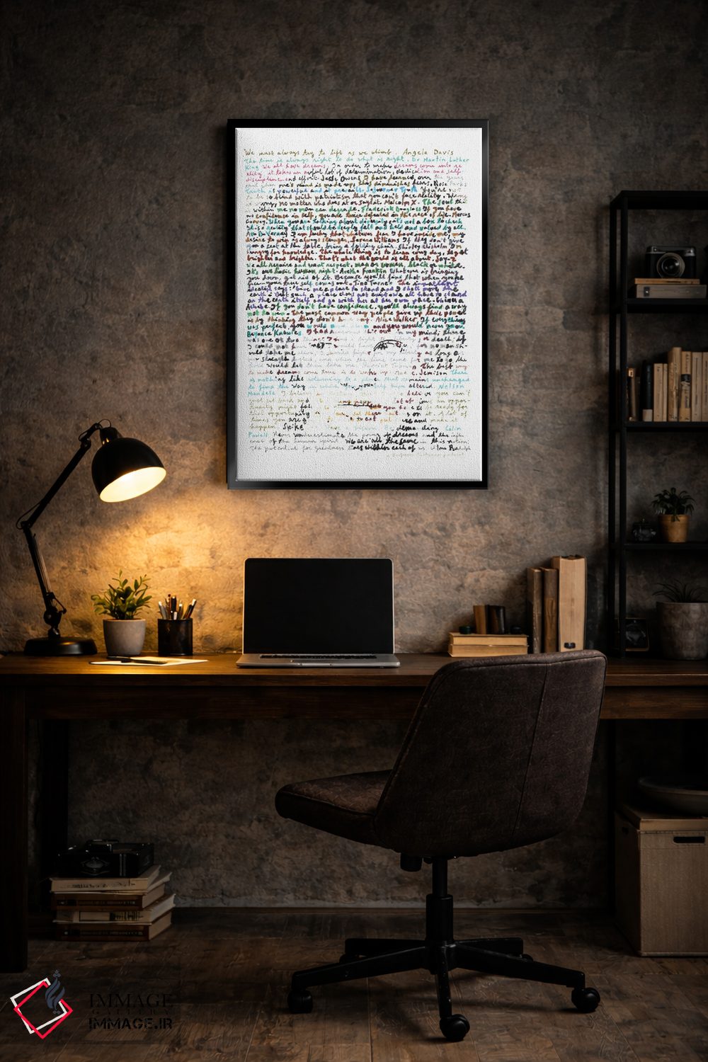 تابلو دکوراتیو آنجلا دیویس اثر پروفسور فولس کپ - D6B