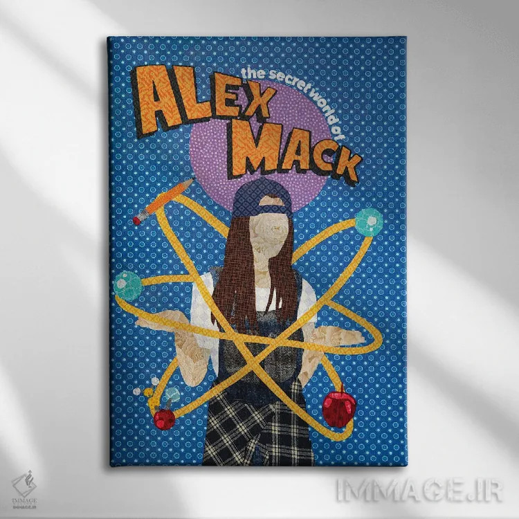 تابلو دکوراتیو الکس مک اثر پوسترهای پارچه ای پاپ اثر علی شیر - نمای روبهرو روی دیوار