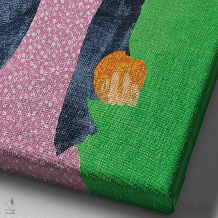 تابلو دکوراتیو یازده اثر پوسترهای پارچه ای پاپ اثر علی شیر - نمای نزدیک بافت بوم