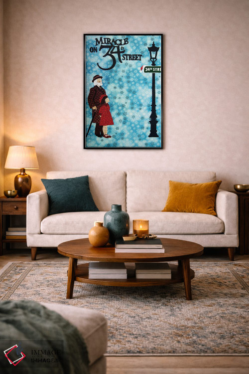 تابلو دکوراتیو معجزه در خیابان ۳۴ اثر پوسترهای پارچه ای پاپ اثر علی شیر - D5B
