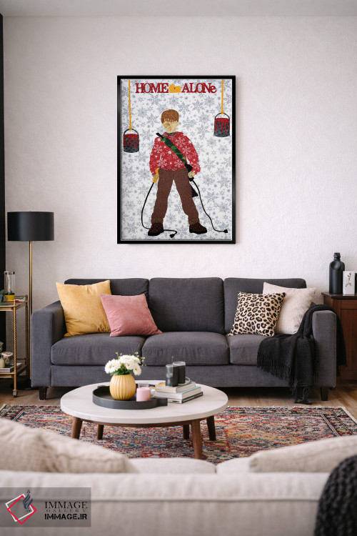 تابلو دکوراتیو تنهایی در خانه اثر پوسترهای پارچه ای پاپ اثر علی شیر - D4B