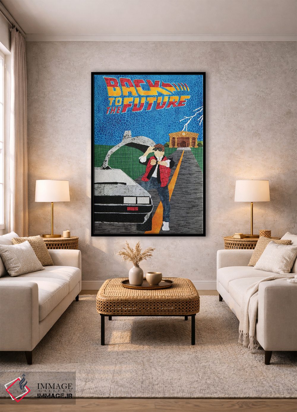 تابلو دکوراتیو بازگشت به آینده اثر پوسترهای پارچه ای پاپ اثر علی شیر - D1B