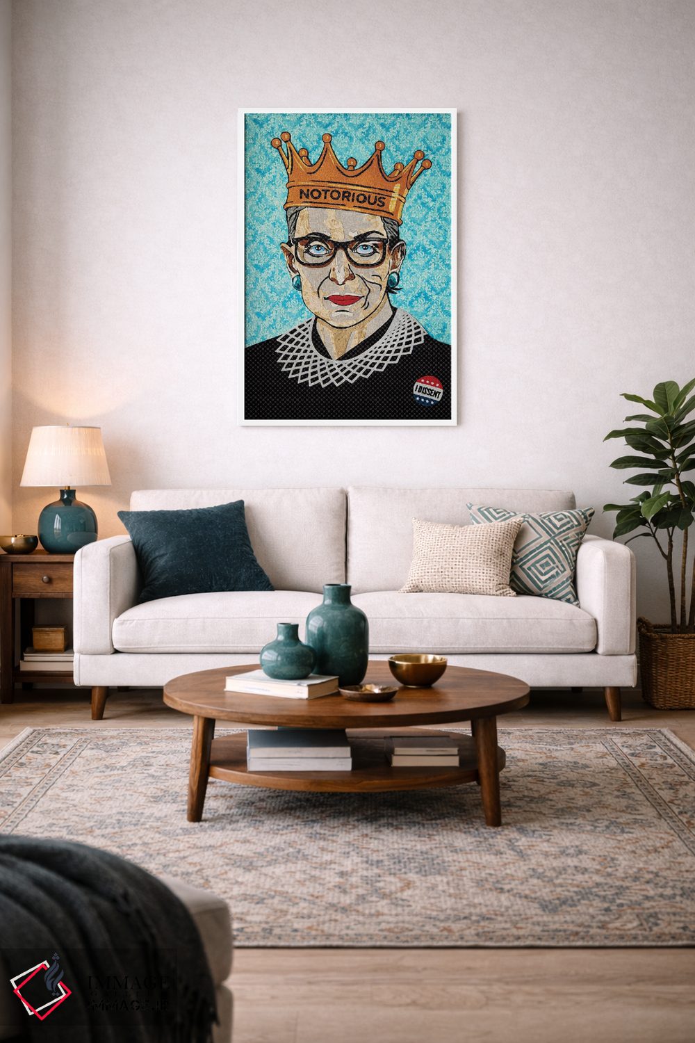 تابلو دکوراتیو آر. بی. جی. اثر پوسترهای پارچه ای پاپ اثر علی شیر - D3W