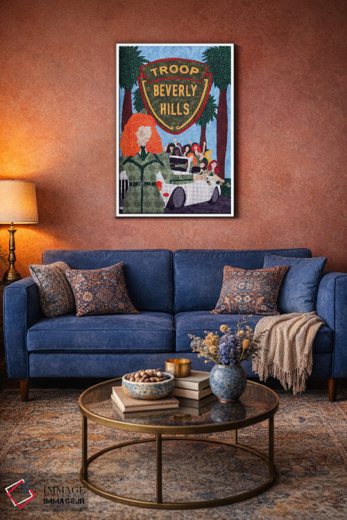 تابلو دکوراتیو گروه بولوینگ بیورلی هیلز اثر پوسترهای پارچه ای پاپ اثر علی شیر - D2W