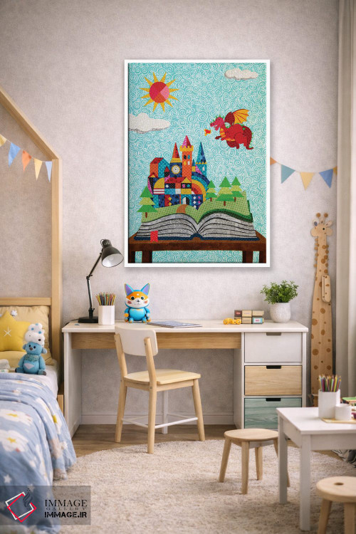 تابلو دکوراتیو قلعه پاپ آپ اثر پوسترهای پارچه ای پاپ اثر علی شیر - D1W