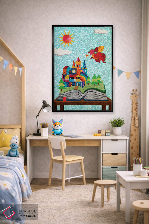 تابلو دکوراتیو قلعه پاپ آپ اثر پوسترهای پارچه ای پاپ اثر علی شیر - D2B