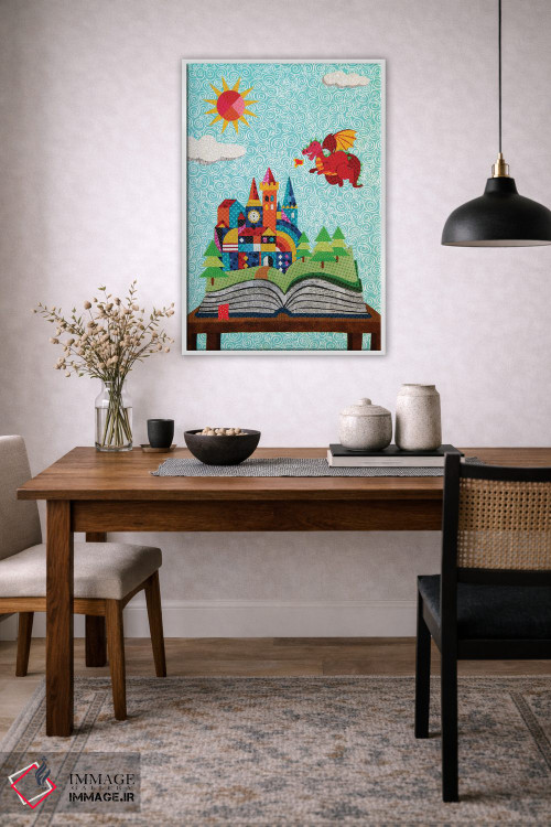 تابلو دکوراتیو قلعه پاپ آپ اثر پوسترهای پارچه ای پاپ اثر علی شیر - D3W