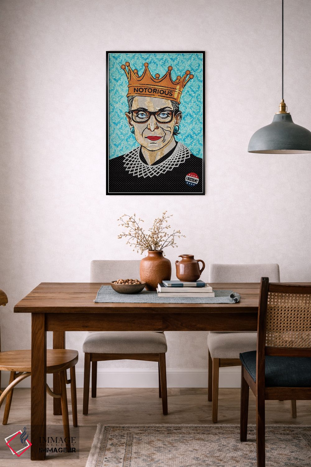 تابلو دکوراتیو آر. بی. جی. اثر پوسترهای پارچه ای پاپ اثر علی شیر - D6B