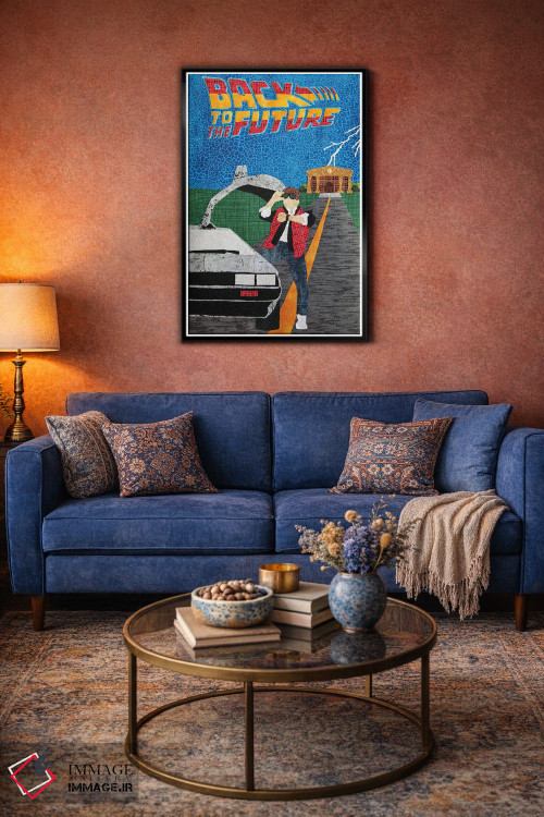 تابلو دکوراتیو بازگشت به آینده اثر پوسترهای پارچه ای پاپ اثر علی شیر - D5B