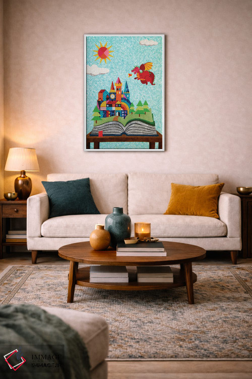 تابلو دکوراتیو قلعه پاپ آپ اثر پوسترهای پارچه ای پاپ اثر علی شیر - D4W