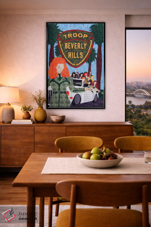 تابلو دکوراتیو گروه بولوینگ بیورلی هیلز اثر پوسترهای پارچه ای پاپ اثر علی شیر - D6B