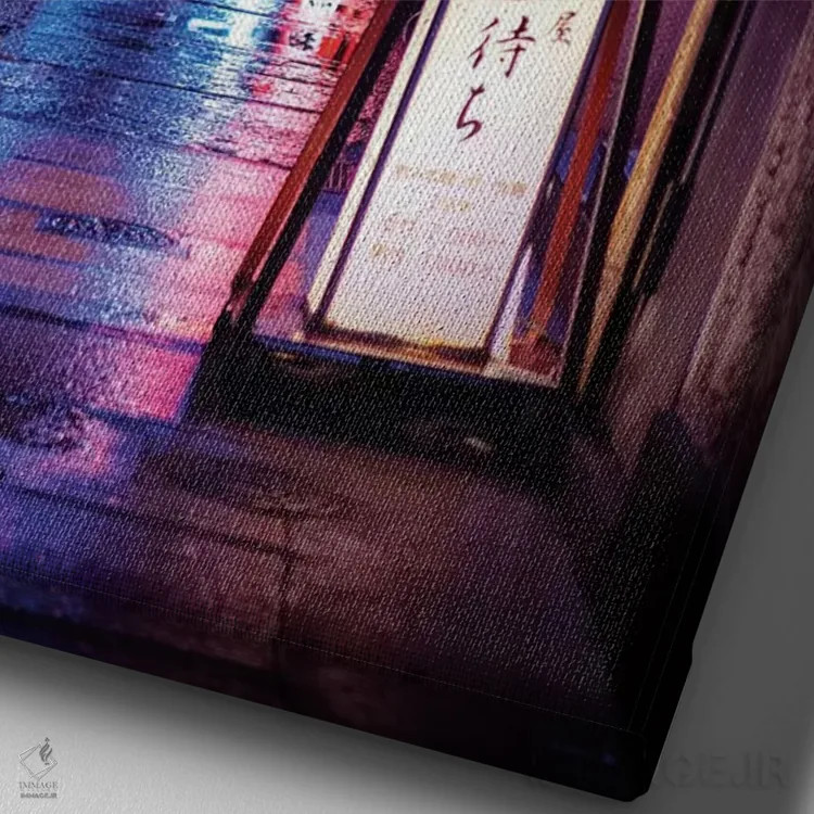 تابلو دکوراتیو "بازتاب نورها" اثر فیلیپ هوگونار - نمای نزدیک بافت بوم