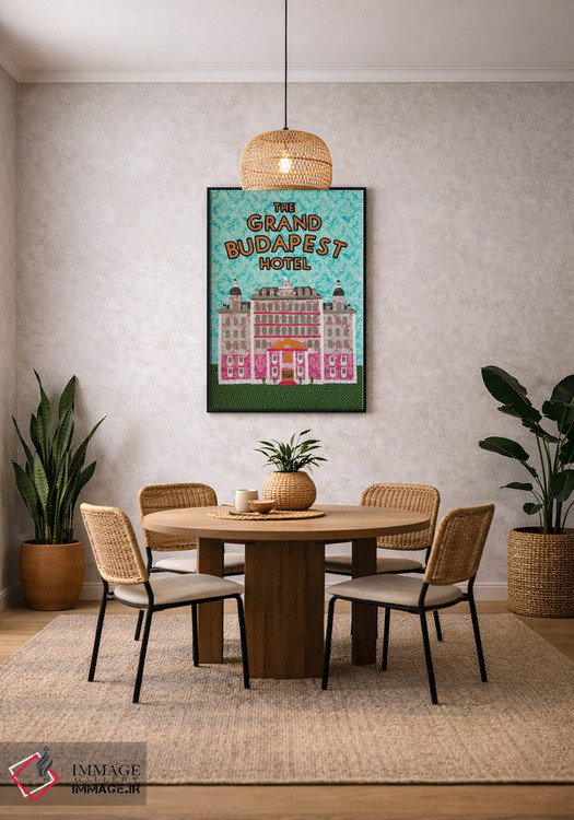 تابلو دکوراتیو هتل بزرگ بوداپست اثر پوسترهای پارچه ای پاپ اثر علی شیر - D3B