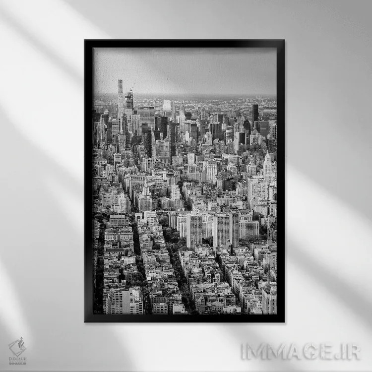 تابلو دکوراتیو "منظره شهری" اثر فیلیپ هوگونار - نمای قابدار مشکی