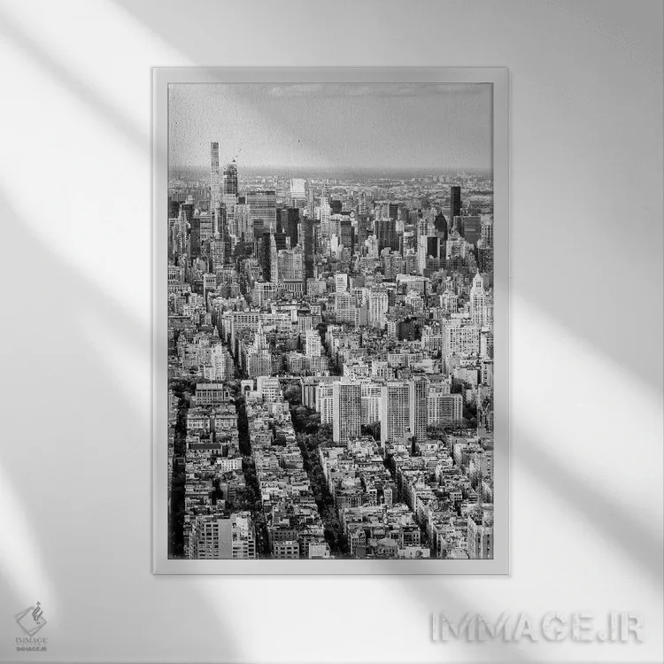 تابلو دکوراتیو "منظره شهری" اثر فیلیپ هوگونار - نمای قابدار سفید