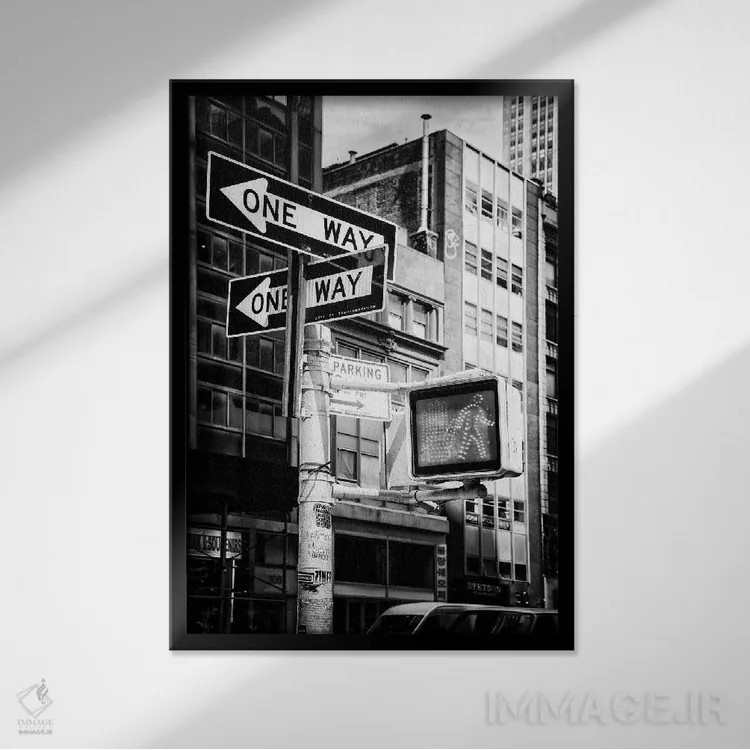 تابلو دکوراتیو "یک طرفه" اثر فیلیپ هوگونار - نمای قابدار مشکی