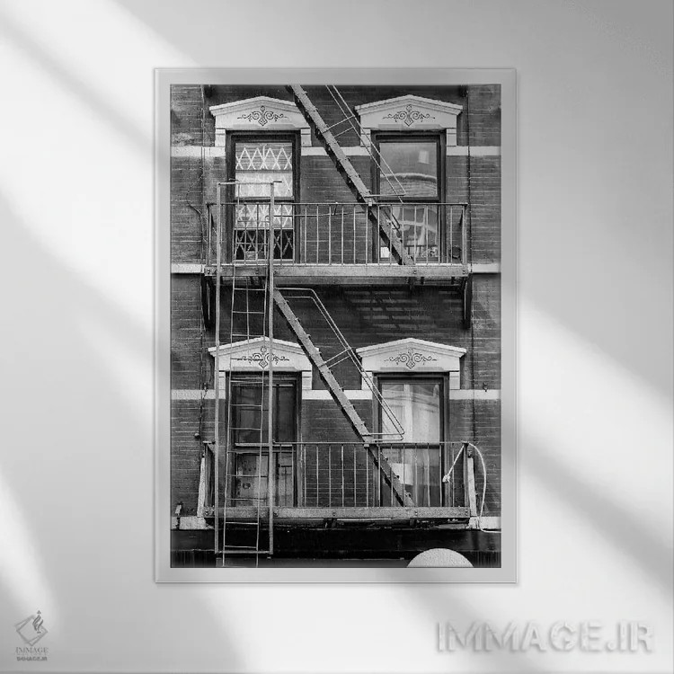 تابلو دکوراتیو " façade نیویورک" اثر فیلیپ هوگونار - نمای قابدار سفید