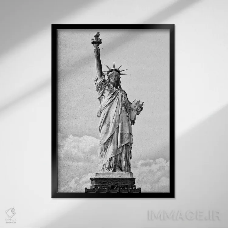 تابلو دکوراتیو "مجسمه آزادی I" اثر فیلیپ هوگونار - نمای قابدار مشکی