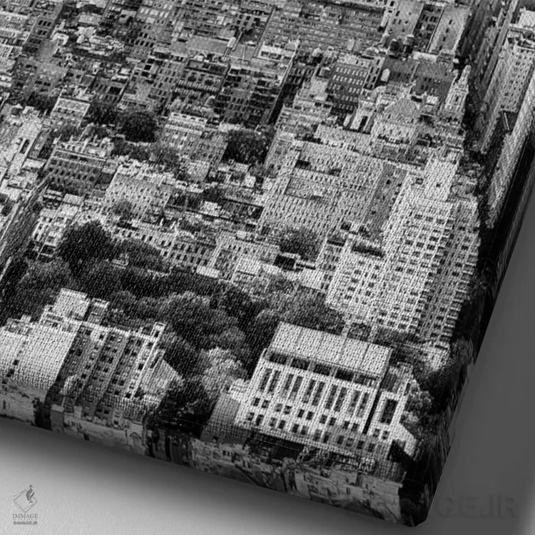 تابلو دکوراتیو ساختمان امپایر استیت اثر فیلیپ هوگونار - نمای نزدیک بافت بوم