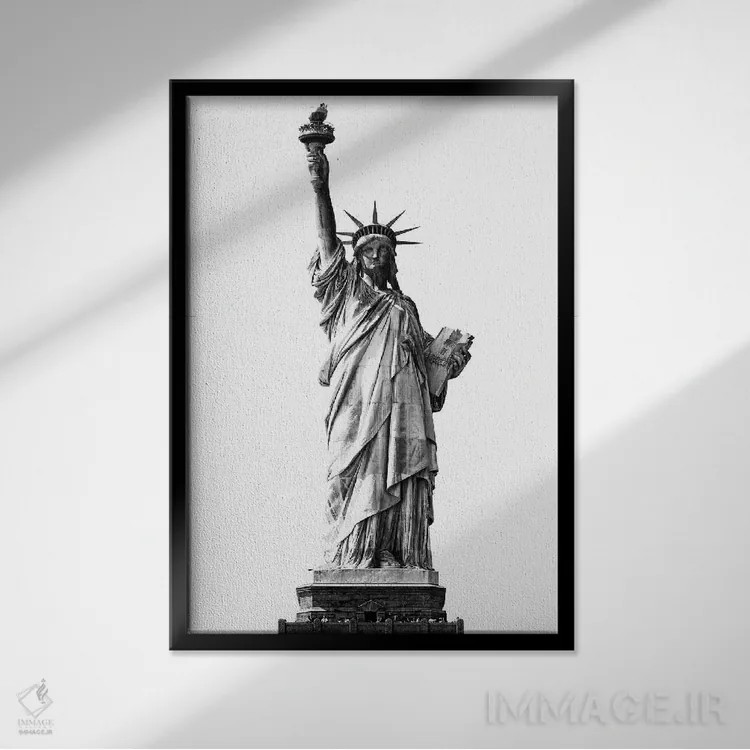 تابلو دکوراتیو خانم آزادی اثر فیلیپ هوگونار - نمای قابدار مشکی