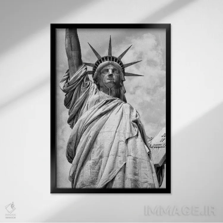 تابلو دکوراتیو مجسمه آزادی II اثر فیلیپ هوگونار - نمای قابدار مشکی
